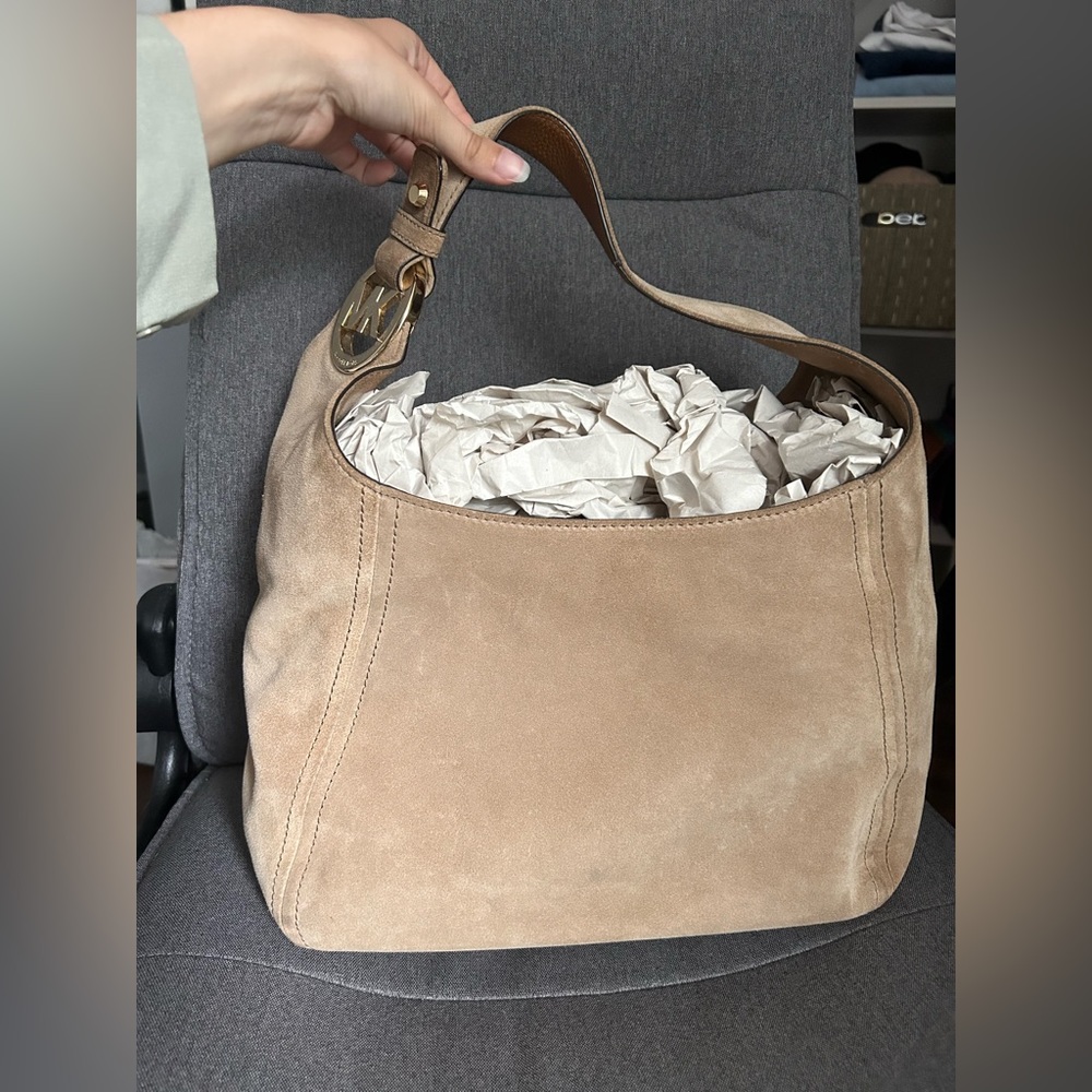 Michael Kors suede tote bag